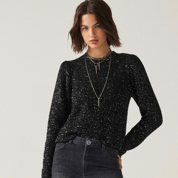 Vintage 80’s Metallic Lurex Sparkle Sweater, Large - Picture 9 of 10